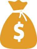 Coin bag icon